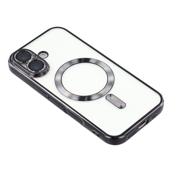 Husa compatibila cu IPhone 17, ALC MOBILE, pentru telefon mobil cu protectie pentru camera, Tehnologie MagSafe, rezistenta la socuri, contur Negru