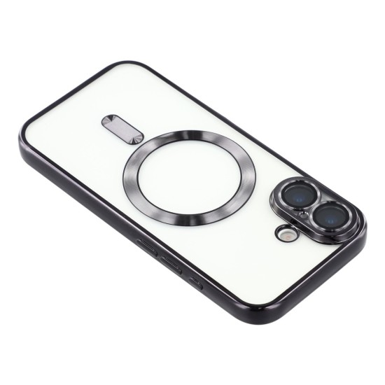 Husa compatibila cu IPhone 17, ALC MOBILE, pentru telefon mobil cu protectie pentru camera, Tehnologie MagSafe, rezistenta la socuri, contur Negru