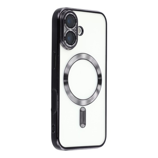 Husa compatibila cu IPhone 17, ALC MOBILE, pentru telefon mobil cu protectie pentru camera, Tehnologie MagSafe, rezistenta la socuri, contur Negru