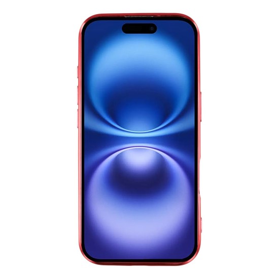 Husa compatibila cu IPhone 17, ALC MOBILE, pentru telefon mobil cu protectie pentru camera, Tehnologie MagSafe, rezistenta la socuri, contur Rosu