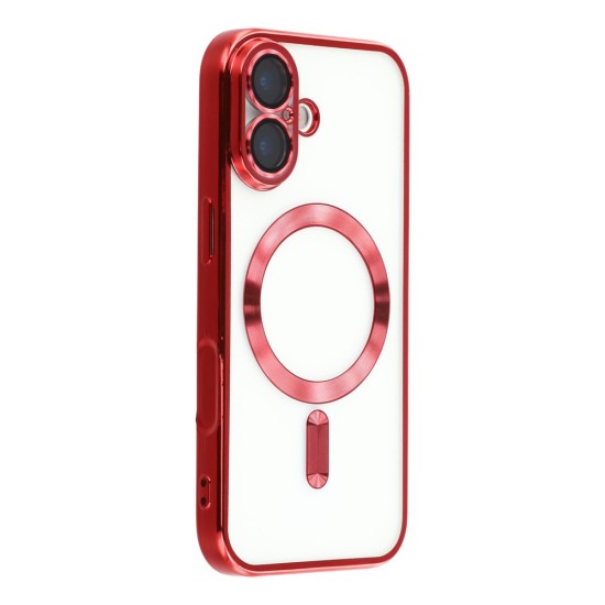 Husa compatibila cu IPhone 17, ALC MOBILE, pentru telefon mobil cu protectie pentru camera, Tehnologie MagSafe, rezistenta la socuri, contur Rosu
