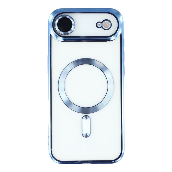 Husa compatibila cu IPhone 17 Air, ALC MOBILE, pentru telefon mobil cu protectie pentru camera, Tehnologie MagSafe, rezistenta la socuri, contur Albastru