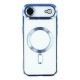 Husa compatibila cu IPhone 17 Air, ALC MOBILE, pentru telefon mobil cu protectie pentru camera, Tehnologie MagSafe, rezistenta la socuri, contur Albastru