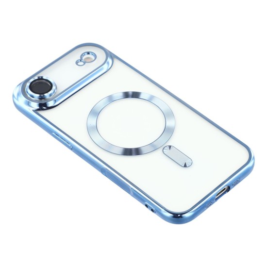 Husa compatibila cu IPhone 17 Air, ALC MOBILE, pentru telefon mobil cu protectie pentru camera, Tehnologie MagSafe, rezistenta la socuri, contur Albastru