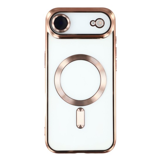 Husa compatibila cu IPhone 17 Air, ALC MOBILE, pentru telefon mobil cu protectie pentru camera, Tehnologie MagSafe, rezistenta la socuri, contur Gold