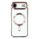 Husa compatibila cu IPhone 17 Air, ALC MOBILE, pentru telefon mobil cu protectie pentru camera, Tehnologie MagSafe, rezistenta la socuri, contur Gold