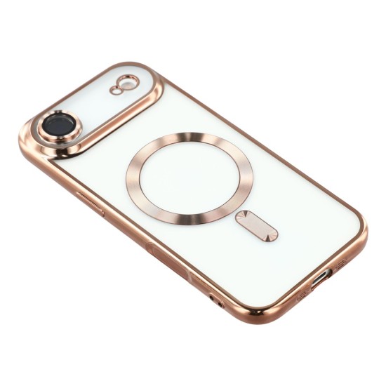 Husa compatibila cu IPhone 17 Air, ALC MOBILE, pentru telefon mobil cu protectie pentru camera, Tehnologie MagSafe, rezistenta la socuri, contur Gold