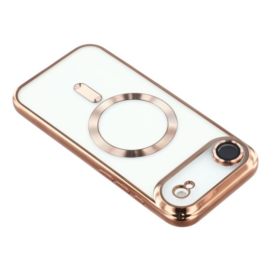 Husa compatibila cu IPhone 17 Air, ALC MOBILE, pentru telefon mobil cu protectie pentru camera, Tehnologie MagSafe, rezistenta la socuri, contur Gold