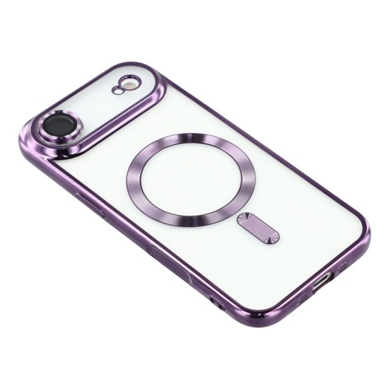 Husa compatibila cu IPhone 17 Air, ALC MOBILE, pentru telefon mobil cu protectie pentru camera, Tehnologie MagSafe, rezistenta la socuri, contur Mov