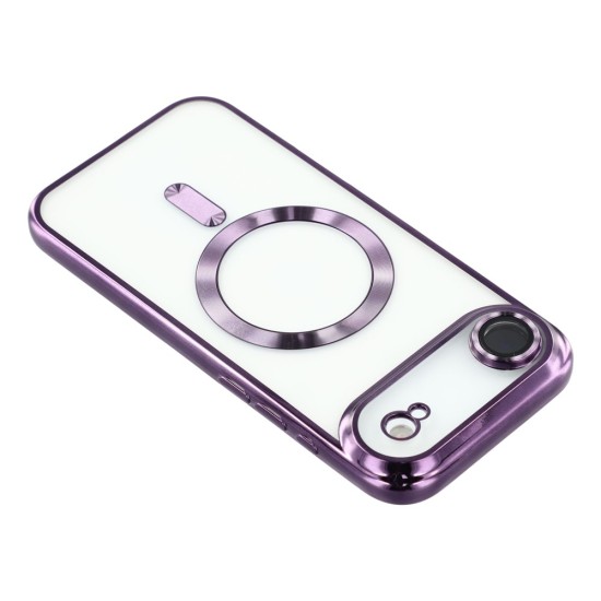 Husa compatibila cu IPhone 17 Air, ALC MOBILE, pentru telefon mobil cu protectie pentru camera, Tehnologie MagSafe, rezistenta la socuri, contur Mov