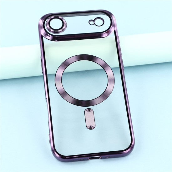 Husa compatibila cu IPhone 17 Air, ALC MOBILE, pentru telefon mobil cu protectie pentru camera, Tehnologie MagSafe, rezistenta la socuri, contur Mov