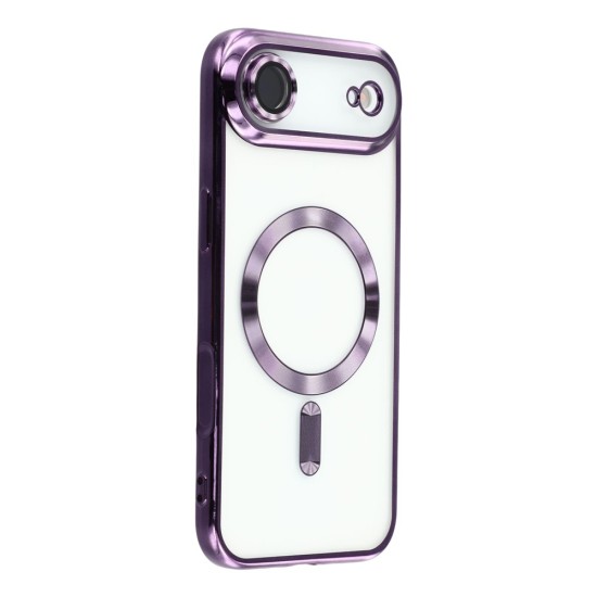 Husa compatibila cu IPhone 17 Air, ALC MOBILE, pentru telefon mobil cu protectie pentru camera, Tehnologie MagSafe, rezistenta la socuri, contur Mov
