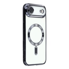 Husa compatibila cu IPhone 17 Air, ALC MOBILE, pentru telefon mobil cu protectie pentru camera, Tehnologie MagSafe, rezistenta la socuri, contur Negru