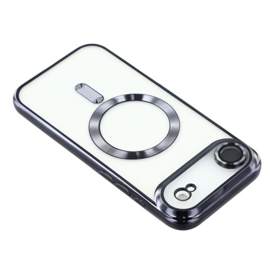 Husa compatibila cu IPhone 17 Air, ALC MOBILE, pentru telefon mobil cu protectie pentru camera, Tehnologie MagSafe, rezistenta la socuri, contur Negru
