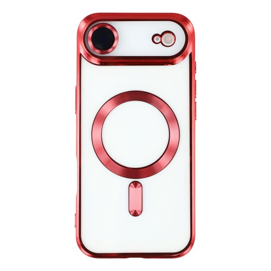 Husa compatibila cu IPhone 17 Air, ALC MOBILE, pentru telefon mobil cu protectie pentru camera, Tehnologie MagSafe, rezistenta la socuri, contur Rosu