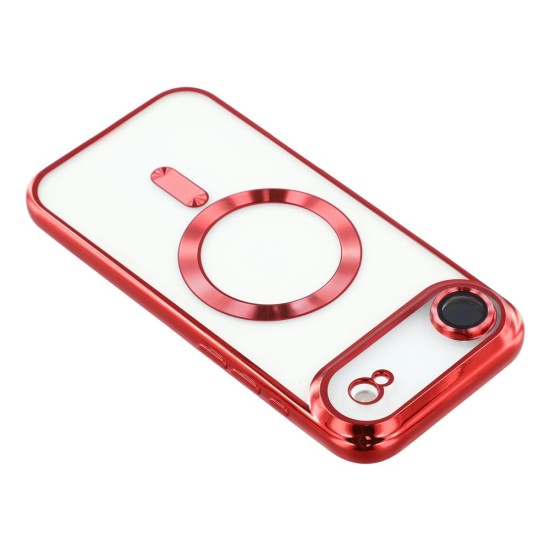 Husa compatibila cu IPhone 17 Air, ALC MOBILE, pentru telefon mobil cu protectie pentru camera, Tehnologie MagSafe, rezistenta la socuri, contur Rosu