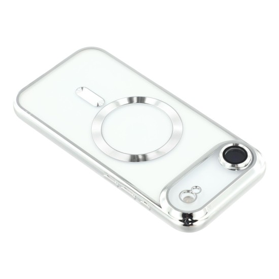 Husa compatibila cu IPhone 17 Air, ALC MOBILE, pentru telefon mobil cu protectie pentru camera, Tehnologie MagSafe, rezistenta la socuri, contur Silver