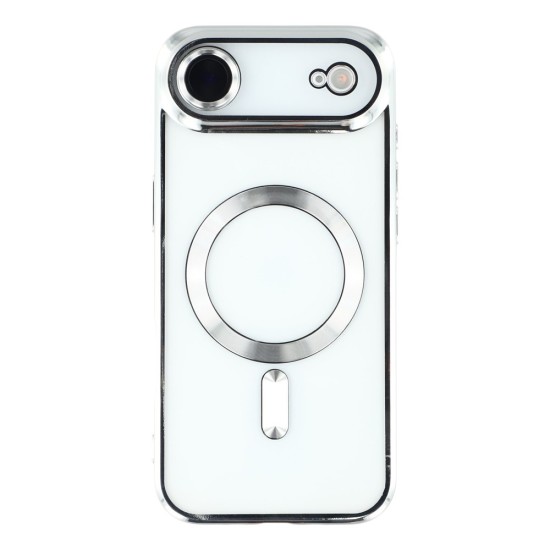 Husa compatibila cu IPhone 17 Air, ALC MOBILE, pentru telefon mobil cu protectie pentru camera, Tehnologie MagSafe, rezistenta la socuri, contur Silver