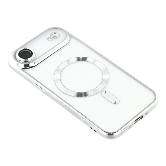 Husa compatibila cu IPhone 17 Air, ALC MOBILE, pentru telefon mobil cu protectie pentru camera, Tehnologie MagSafe, rezistenta la socuri, contur Silver