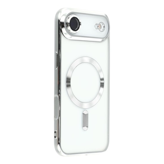 Husa compatibila cu IPhone 17 Air, ALC MOBILE, pentru telefon mobil cu protectie pentru camera, Tehnologie MagSafe, rezistenta la socuri, contur Silver