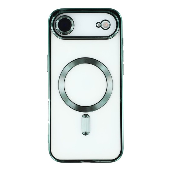 Husa compatibila cu IPhone 17 Air, ALC MOBILE, pentru telefon mobil cu protectie pentru camera, Tehnologie MagSafe, rezistenta la socuri, contur Verde