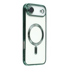 Husa compatibila cu IPhone 17 Air, ALC MOBILE, pentru telefon mobil cu protectie pentru camera, Tehnologie MagSafe, rezistenta la socuri, contur Verde