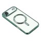 Husa compatibila cu IPhone 17 Air, ALC MOBILE, pentru telefon mobil cu protectie pentru camera, Tehnologie MagSafe, rezistenta la socuri, contur Verde