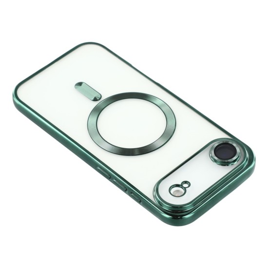 Husa compatibila cu IPhone 17 Air, ALC MOBILE, pentru telefon mobil cu protectie pentru camera, Tehnologie MagSafe, rezistenta la socuri, contur Verde