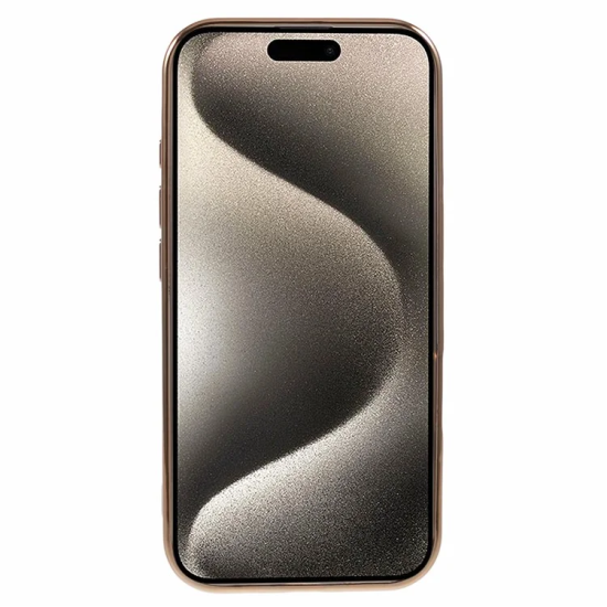 Husa compatibila cu IPhone 16 Pro Max, ALC MOBILE, pentru telefon mobil cu protectie pentru camera, Tehnologie MagSafe, rezistenta la socuri, contur Gold