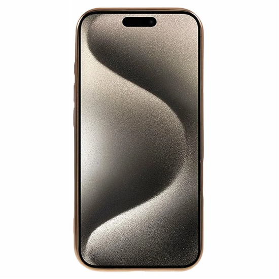 Husa compatibila cu IPhone 16 Plus, ALC MOBILE, pentru telefon mobil cu protectie pentru camera, Tehnologie MagSafe, rezistenta la socuri, contur Gold