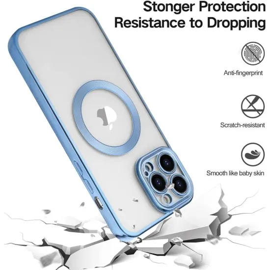 Husa MagSure Blue, compatibil cu IPhone 14 Pro Husa MagSure Blue, compatibil cu IPhone 14 Pro