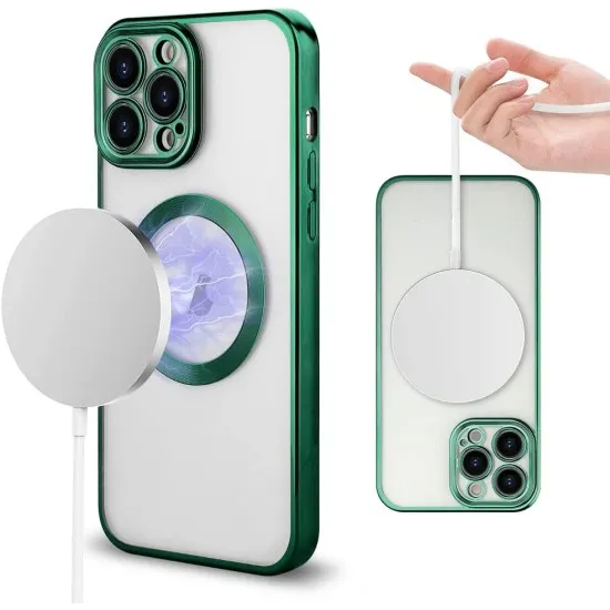 Husa MagSure Verde, compatibil cu IPhone 12 Pro Max