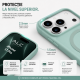 Husa Matte Big Hole MagSafe pentru IPhone 17 Pro, protectie completa , contur Turqoise
