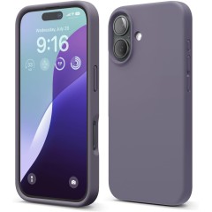 Husa Soft Touch, compatibila cu IPhone 16, Mov Inchis Tpu