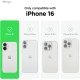 Husa Soft Touch, slim, ALC Mobile, anti soc, compatibila cu IPhone 16, Roz Neon Tpu