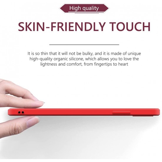 Husa Liquid soft touch compatibila cu Apple IPhone 12, Red - ALC®