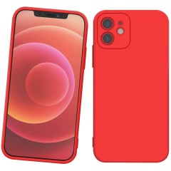 Husa Liquid soft touch compatibila cu Apple IPhone 12, Red - ALC®