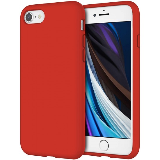 Husa Liquid soft touch compatibila cu Apple IPhone 7 / 8 / SE 2020, Red - ALC®