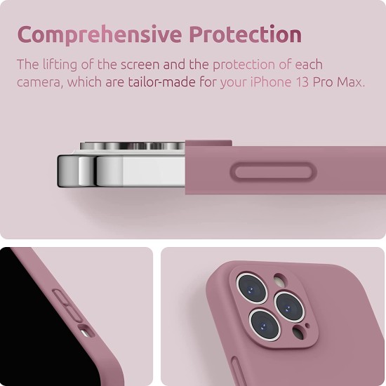 Husa Liquid soft touch compatibila cu Apple IPhone 13 Pro Max, Lilac Purple - ALC®
