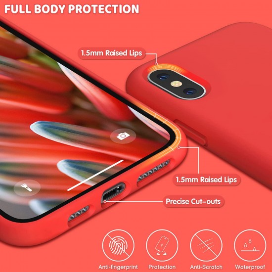 Husa Liquid soft touch compatibila cu Apple IPhone Xr, Red - ALC®