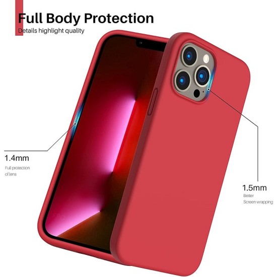 Husa Liquid soft touch compatibila cu Apple IPhone 11 Pro Max, Red - ALC®