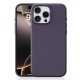 Husa compatibila cu iPhone 16 Pro, MagSafe, Design Woven, Soft Touch, Antisoc, Mov