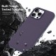 Husa compatibila cu iPhone 16 Pro, MagSafe, Design Woven, Soft Touch, Antisoc, Mov
