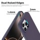 Husa compatibila cu iPhone 16 Pro, MagSafe, Design Woven, Soft Touch, Antisoc, Mov