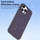 Husa compatibila cu iPhone 16 Pro, MagSafe, Design Woven, Soft Touch, Antisoc, Mov