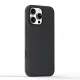 Husa compatibila cu iPhone 16 Pro, MagSafe, Design Woven, Soft Touch, Antisoc, Negru