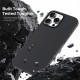 Husa compatibila cu iPhone 16 Pro, MagSafe, Design Woven, Soft Touch, Antisoc, Negru