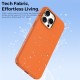  Husa compatibila cu iPhone 16 Pro, MagSafe, Design Woven, Soft Touch, Antisoc, Portocaliu