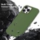 Husa compatibila cu iPhone 16 Pro, MagSafe, Design Woven, Soft Touch, Antisoc, Verde