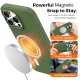 Husa compatibila cu iPhone 16 Pro, MagSafe, Design Woven, Soft Touch, Antisoc, Verde